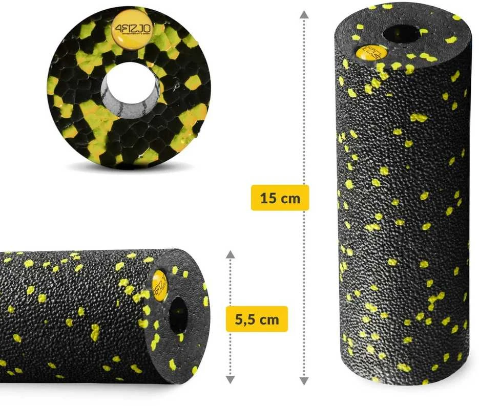 4Fizjo EPP MINI putplasčio masažinis volelis 15 cm geltonas