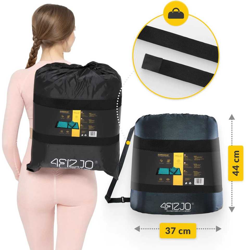 4Fizjo ERGO akupresūros kilimėlis su pagalve, XL dydžio, mėlynas