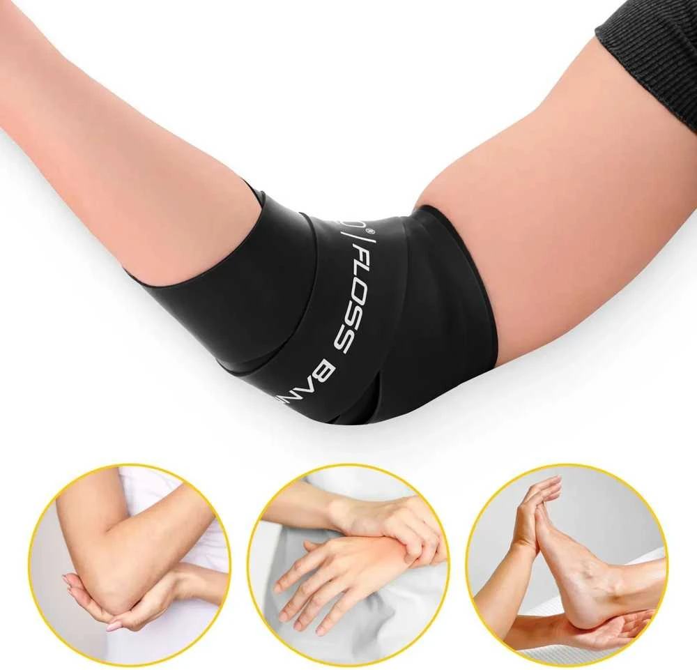 4Fizjo FLOSS BAND 1 mm juoda reabilitacinė mankštos juosta