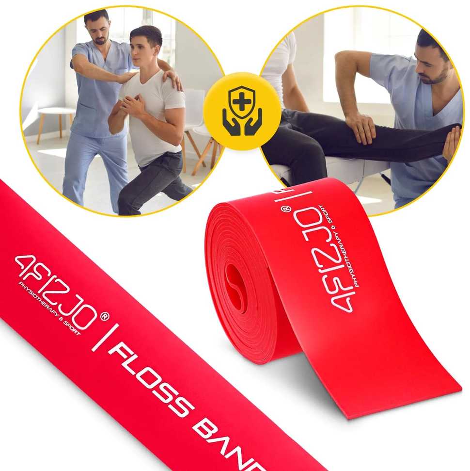 4Fizjo FLOSS BAND 1 mm raudona reabilitacinė mankštos juosta