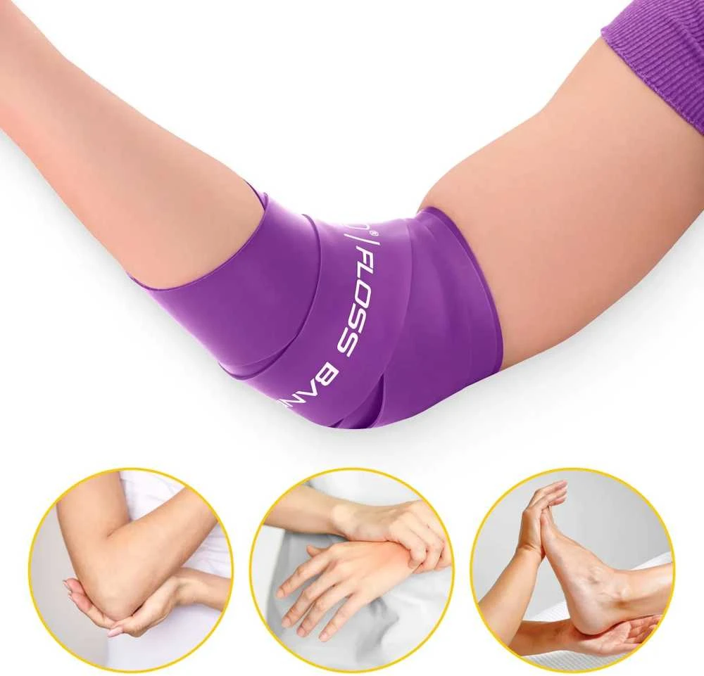 4Fizjo FLOSS BAND 1 mm violetinė reabilitacinė mankštos juosta