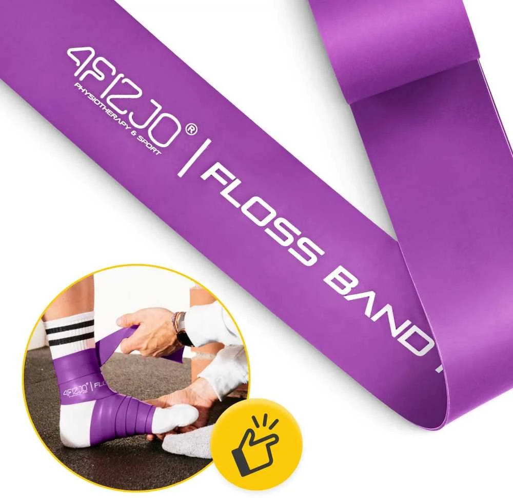 4Fizjo FLOSS BAND 1 mm violetinė reabilitacinė mankštos juosta