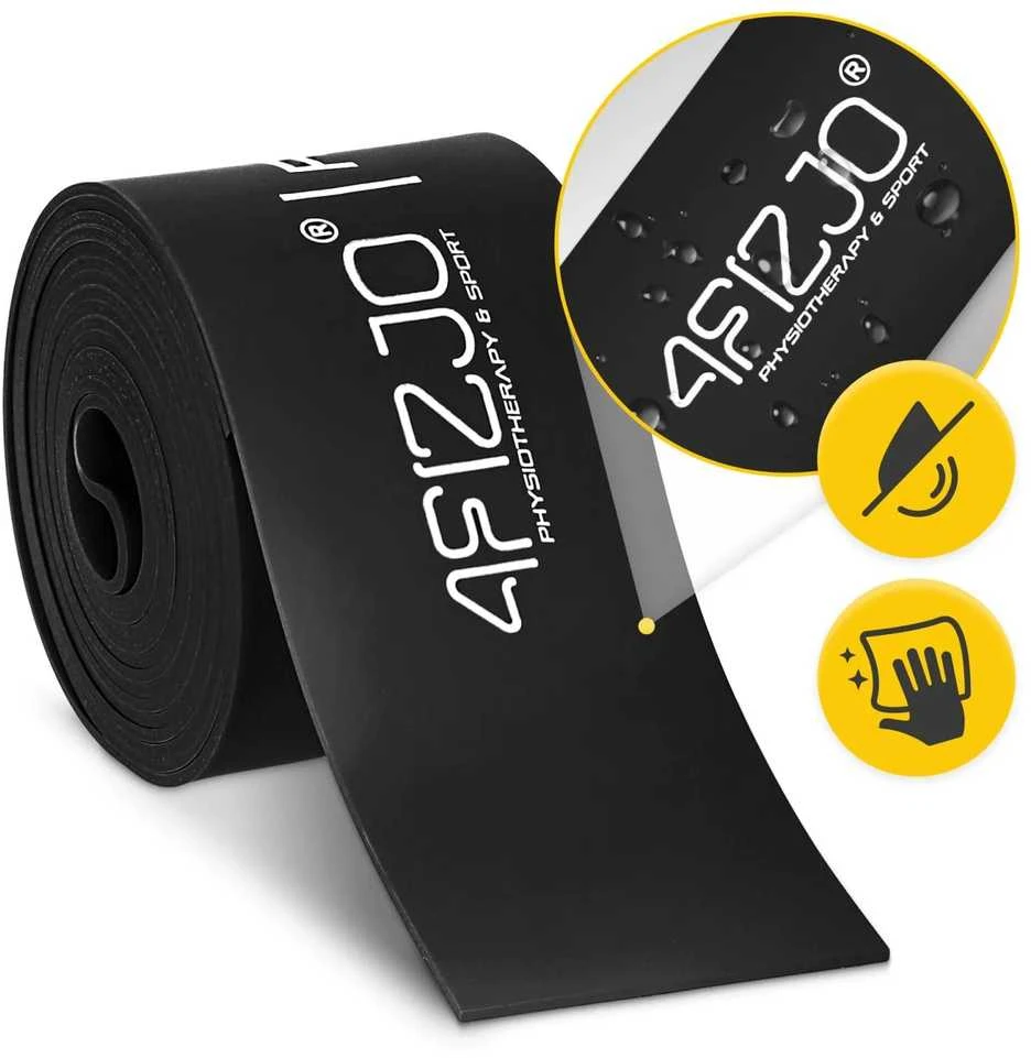 4Fizjo FLOSS BAND 1,5 mm juoda reabilitacinė mankštos juosta