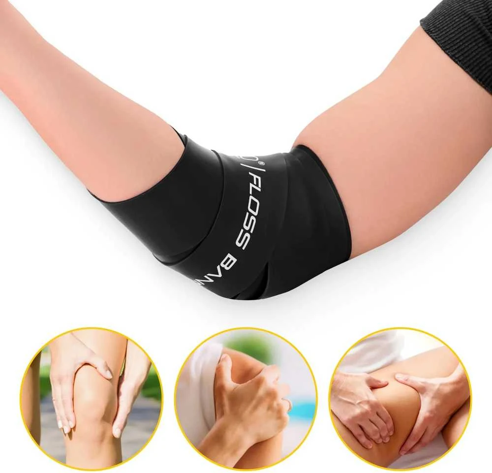 4Fizjo FLOSS BAND 1,5 mm juoda reabilitacinė mankštos juosta