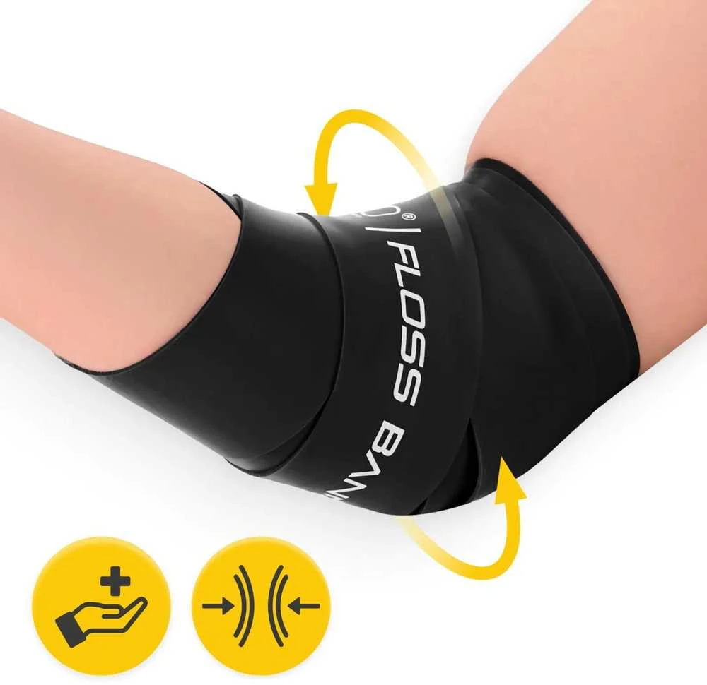 4Fizjo FLOSS BAND 1,5 mm juoda reabilitacinė mankštos juosta