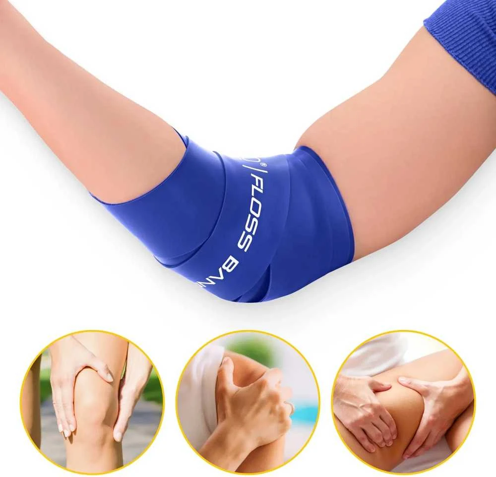 4Fizjo FLOSS BAND 1,5 mm mėlyna reabilitacinė mankštos juosta