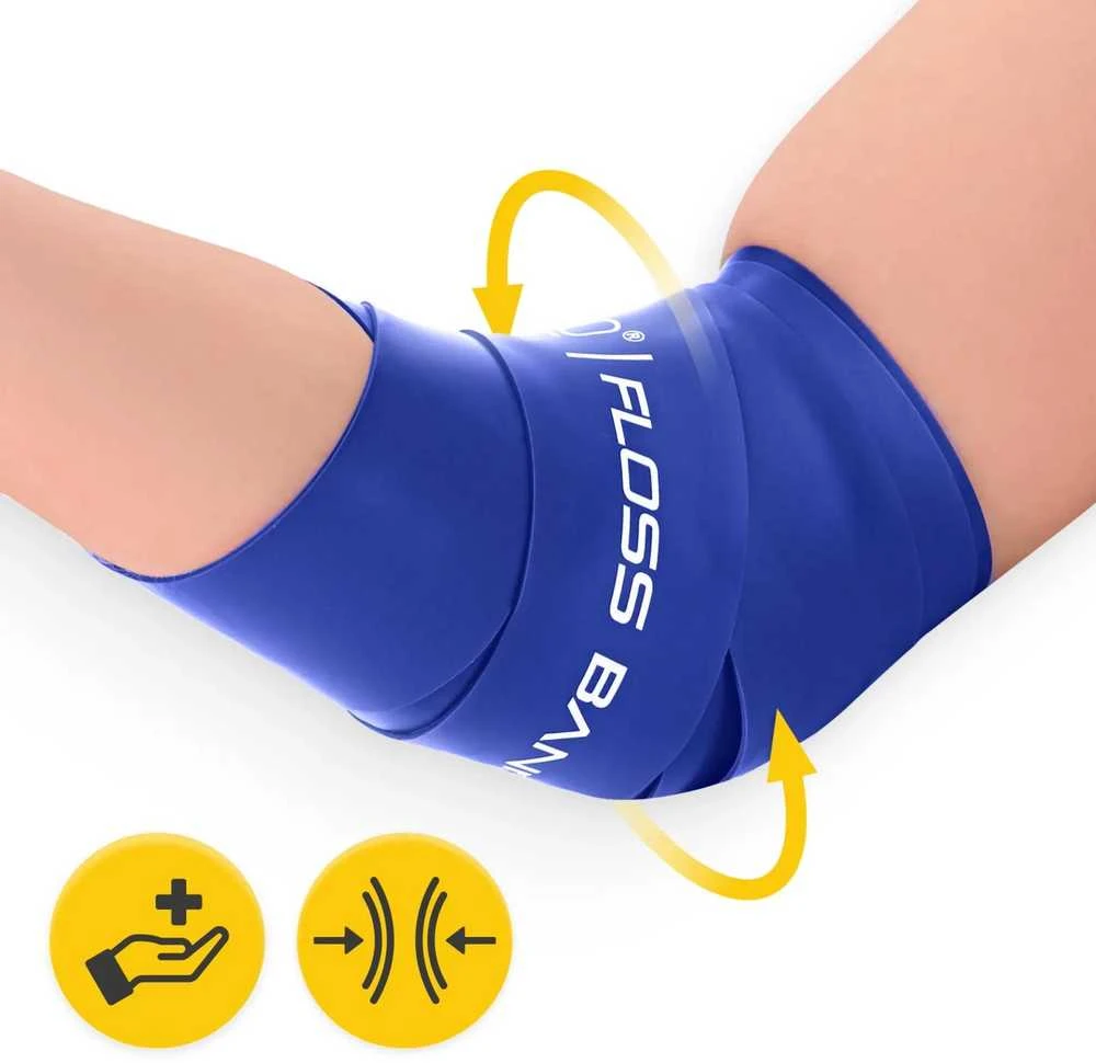 4Fizjo FLOSS BAND 1,5 mm mėlyna reabilitacinė mankštos juosta