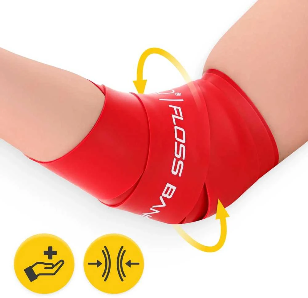4Fizjo FLOSS BAND 1,5 mm raudona reabilitacinė mankštos juosta