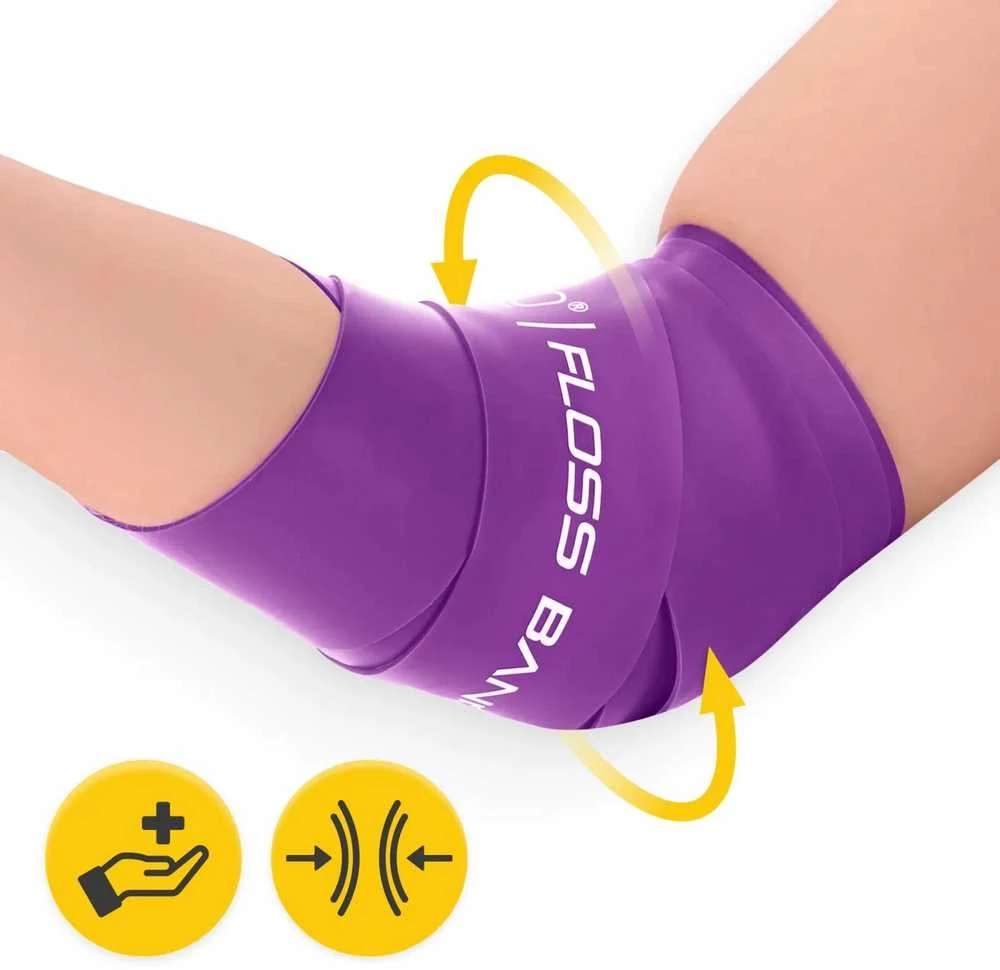 4Fizjo FLOSS BAND 1,5 mm violetinė reabilitacinė mankštos juosta