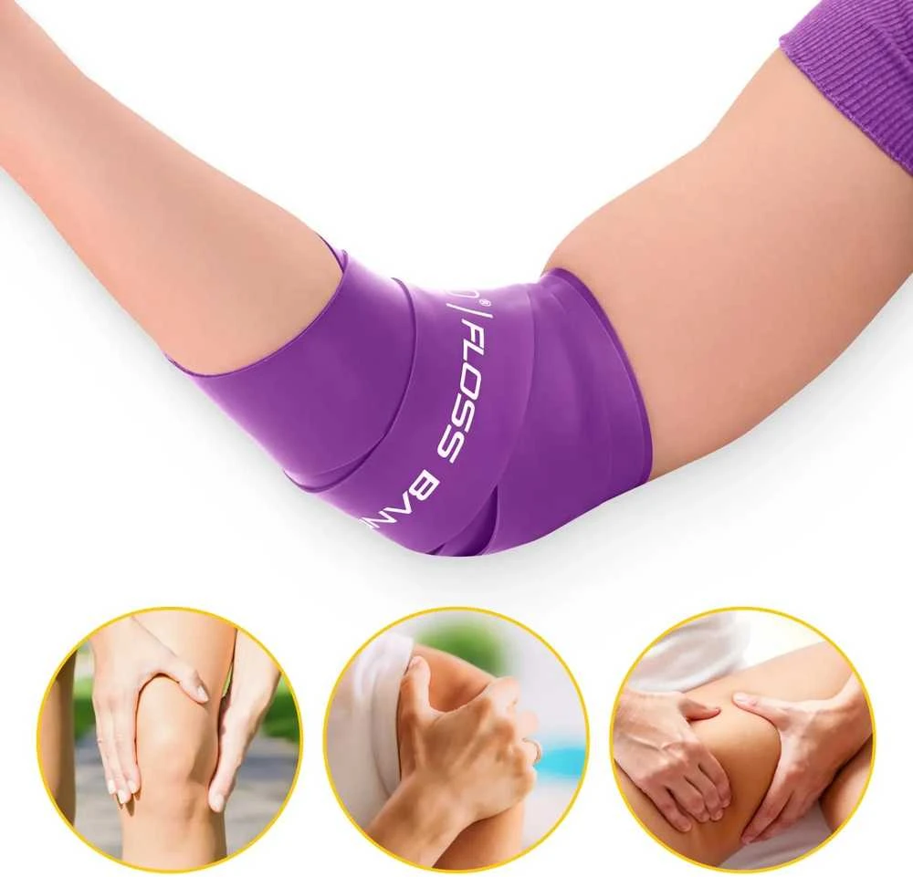 4Fizjo FLOSS BAND 1,5 mm violetinė reabilitacinė mankštos juosta