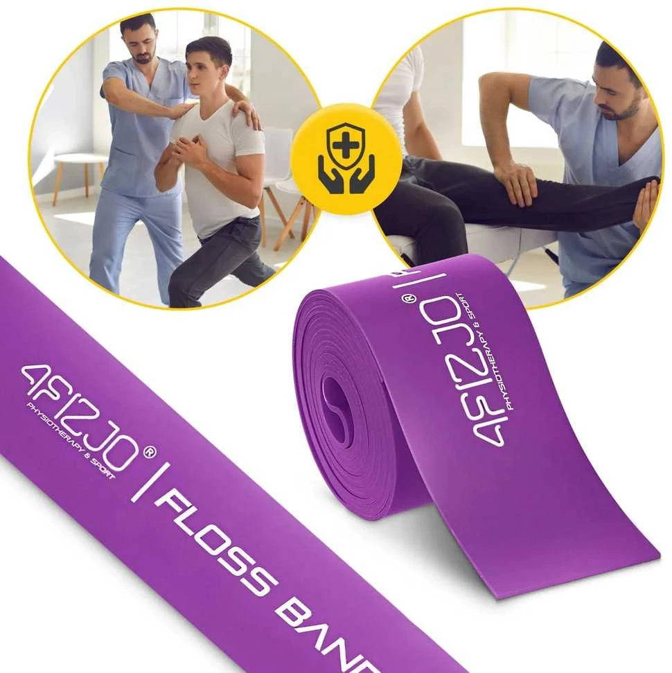 4Fizjo FLOSS BAND 1,5 mm violetinė reabilitacinė mankštos juosta