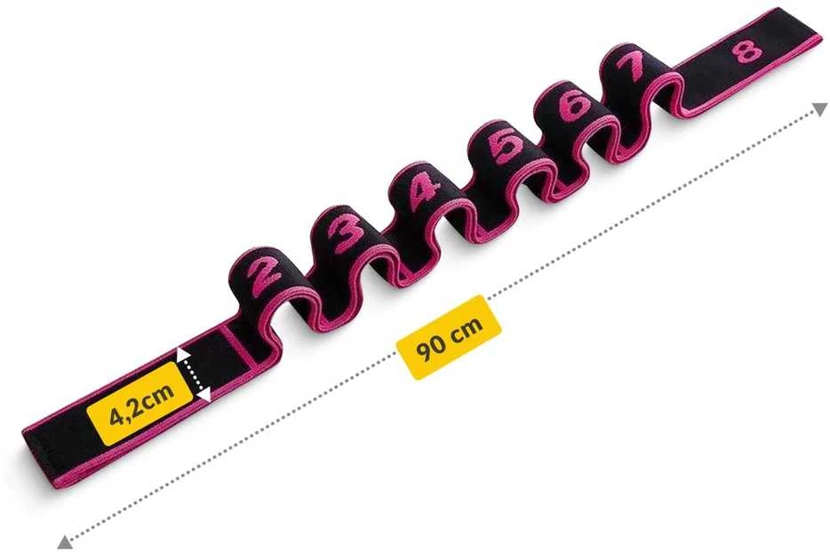 4Fizjo Gimnastikos tempimo juosta 90 cm, rožinė