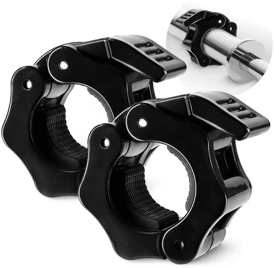 4Fizjo Greito atleidimo QR spaustukai 25 mm strypams, 2 vnt. - juodi