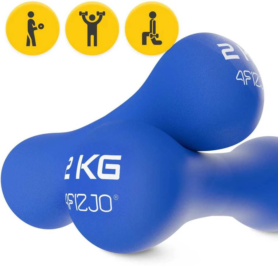 4Fizjo Ketaus hanteliai 8 formų pratimams 2 x 2kg