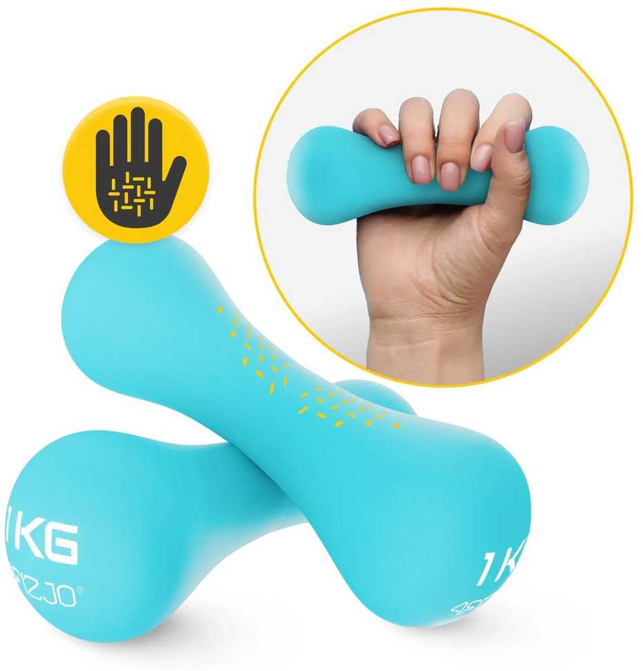 4Fizjo Ketaus hanteliai 8 formų pratimams 2 x 1kg