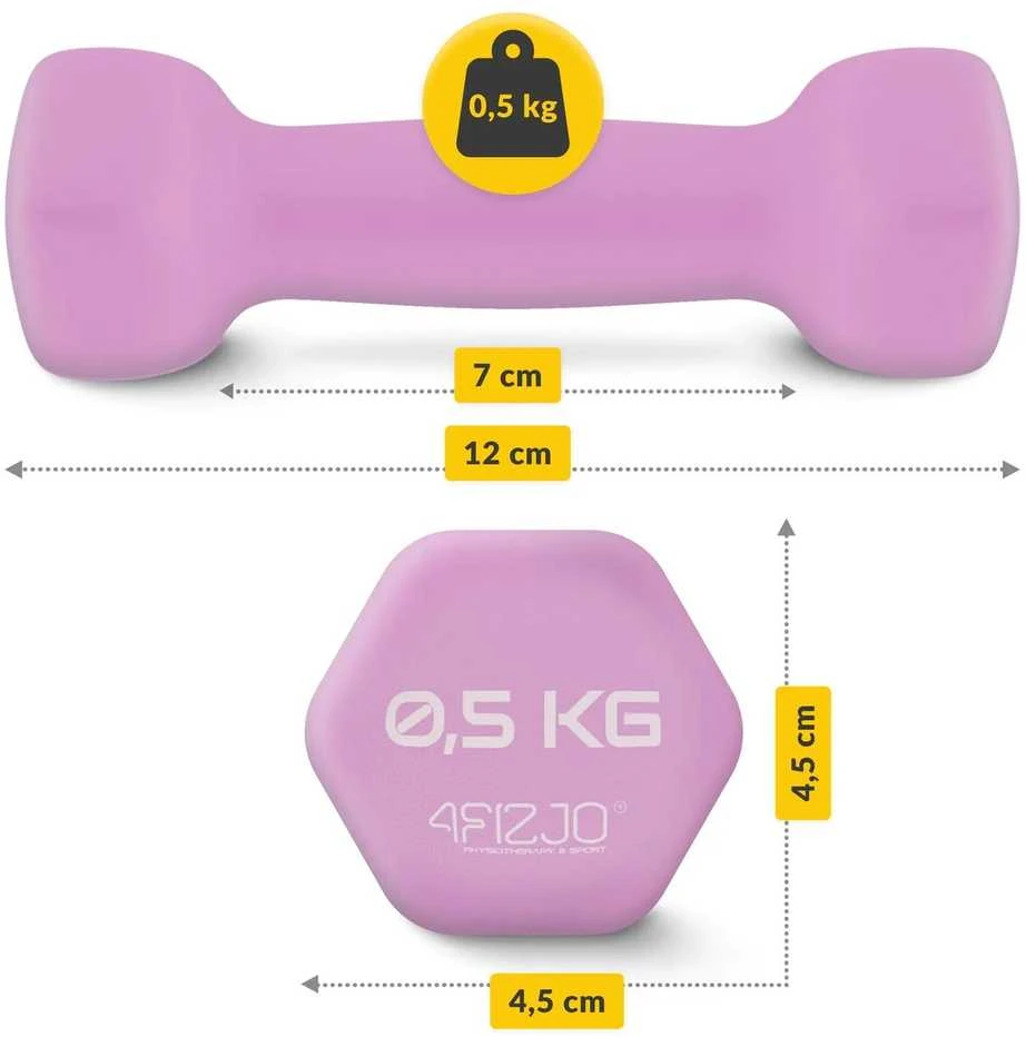 4Fizjo Ketaus hanteliai pratimams Classic 2 x 0,5kg