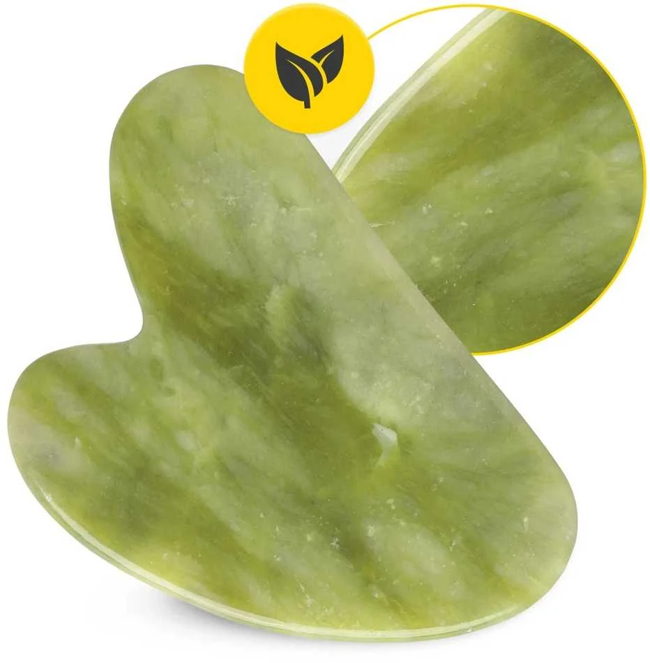 4Fizjo Klasikinis Gua Sha akmuo, pagamintas iš natūralaus žalio nefrito