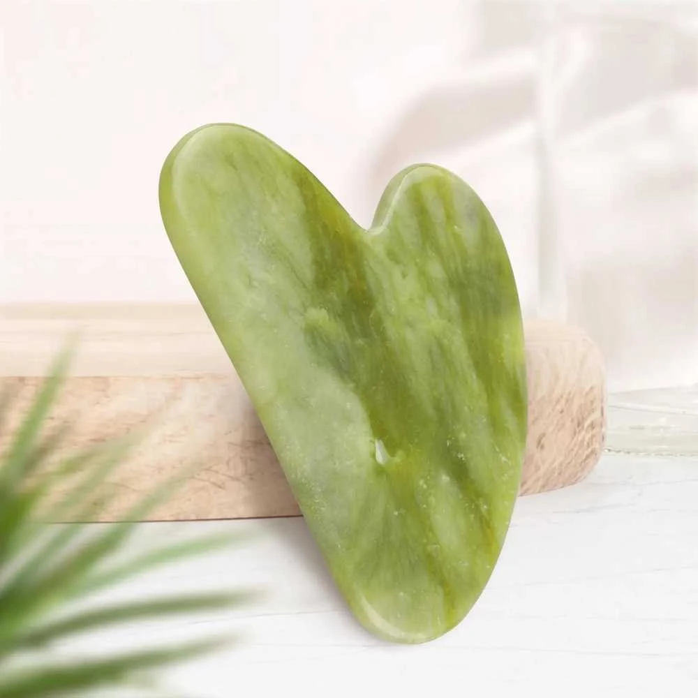 4Fizjo Klasikinis Gua Sha akmuo, pagamintas iš natūralaus žalio nefrito