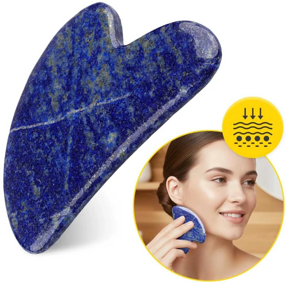 4Fizjo Klasikinis Gua Sha akmuo, pagamintas iš natūralaus lazurito