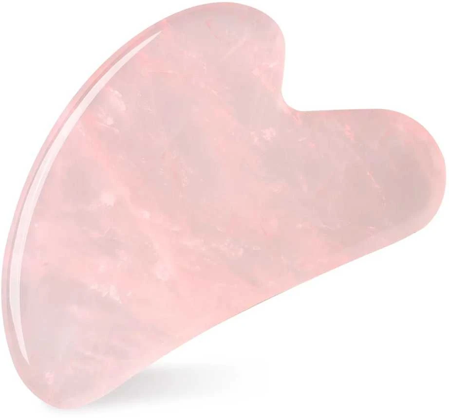 4Fizjo Klasikinis Gua Sha akmuo, pagamintas iš natūralaus rožinio kvarco