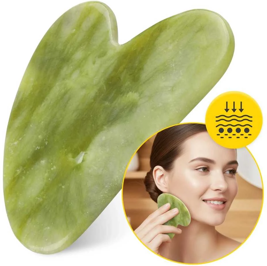 4Fizjo Klasikinis Gua Sha akmuo, pagamintas iš natūralaus žalio nefrito
