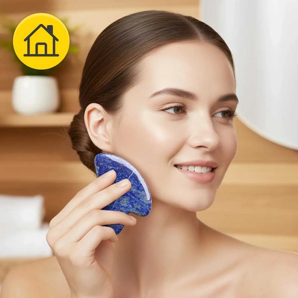 4Fizjo Klasikinis Gua Sha akmuo, pagamintas iš natūralaus lazurito