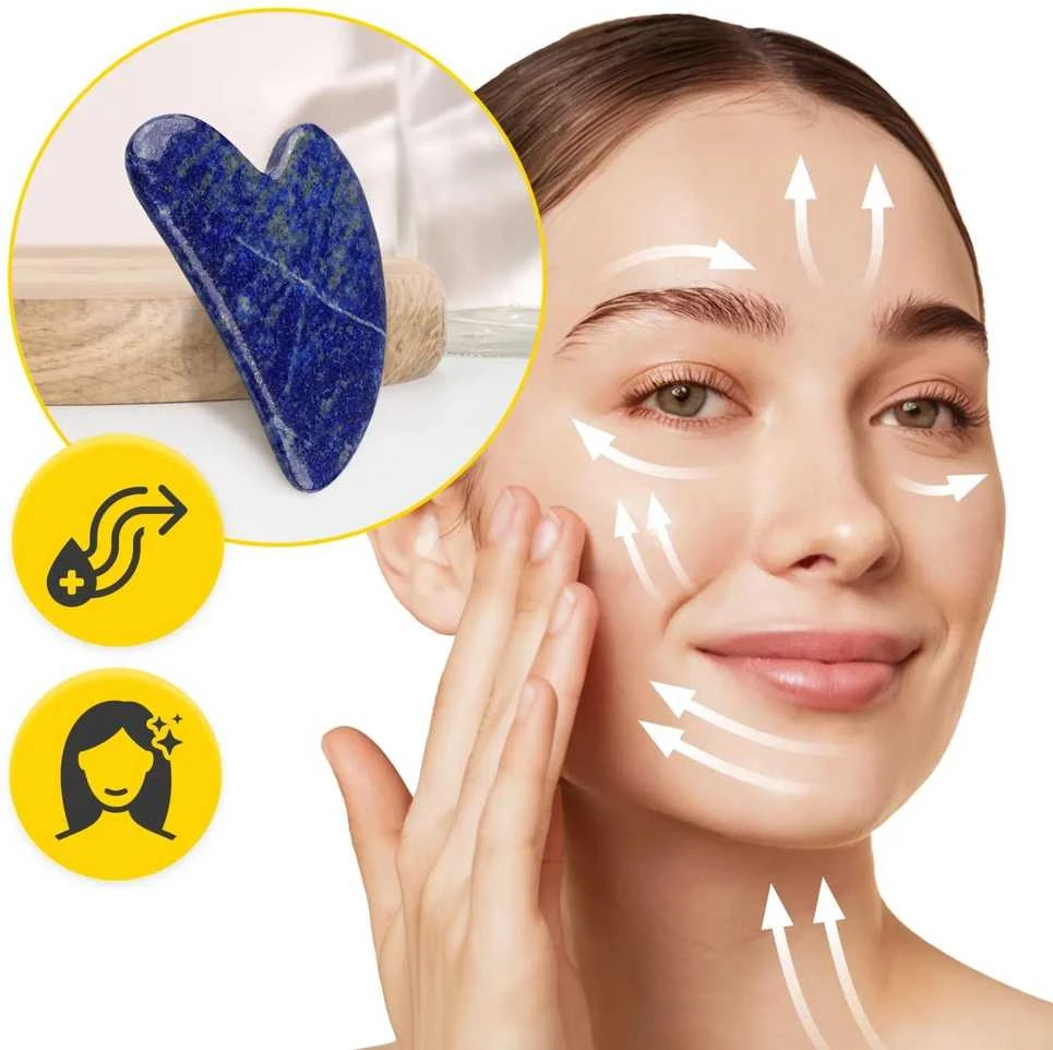 4Fizjo Klasikinis Gua Sha akmuo, pagamintas iš natūralaus lazurito