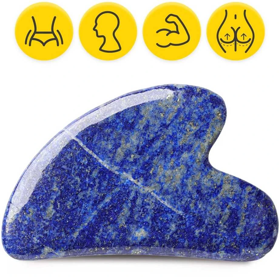 4Fizjo Klasikinis Gua Sha akmuo, pagamintas iš natūralaus lazurito