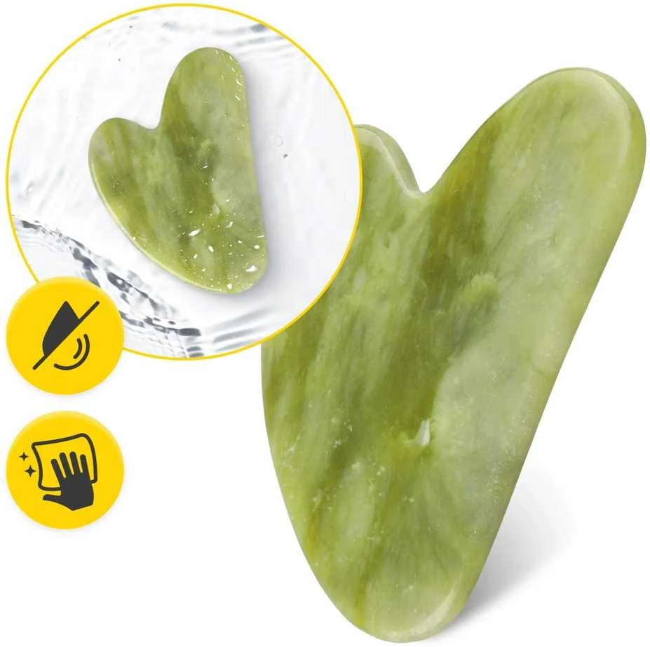 4Fizjo Klasikinis Gua Sha akmuo, pagamintas iš natūralaus žalio nefrito
