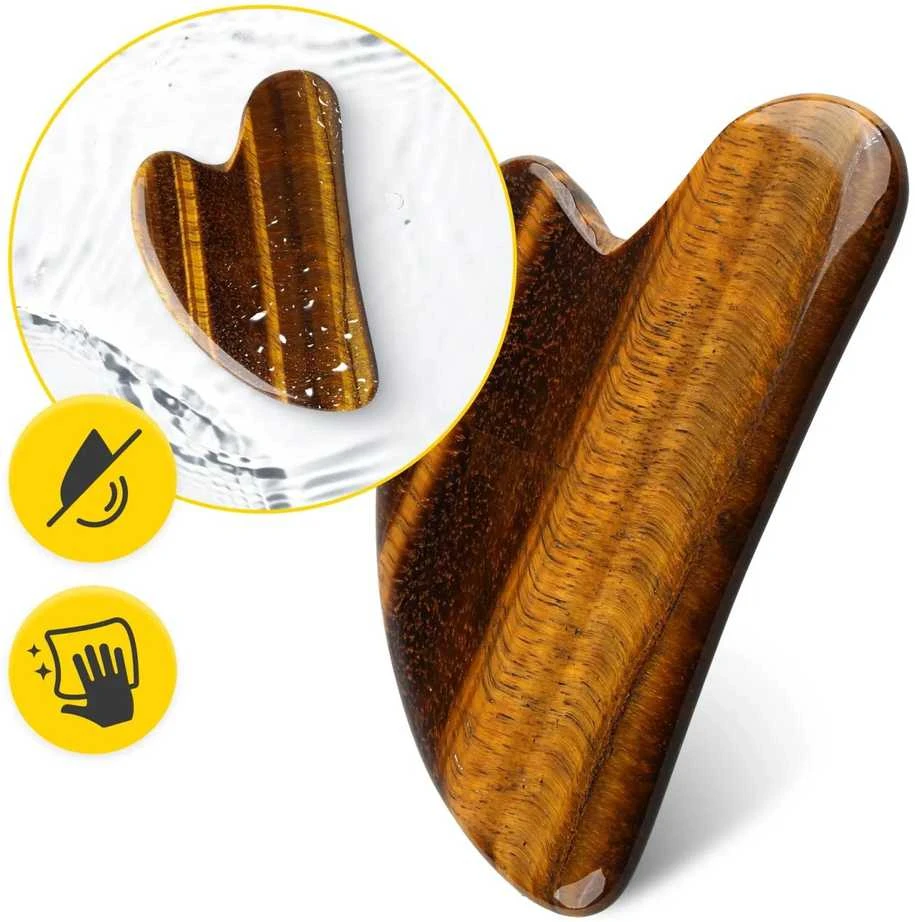 4Fizjo Klasikinis tigro akies natūralus kvarco gua sha akmuo
