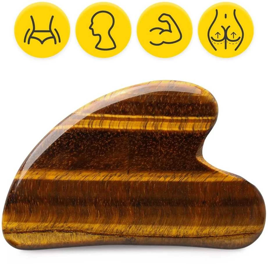 4Fizjo Klasikinis tigro akies natūralus kvarco gua sha akmuo