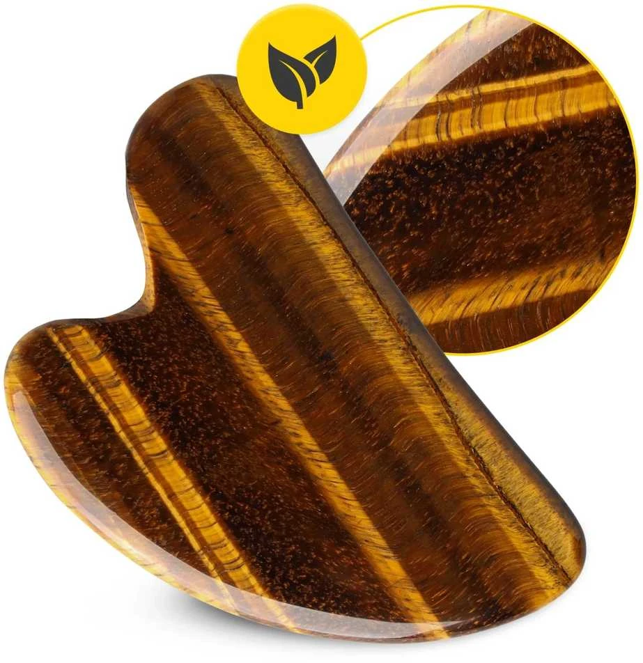 4Fizjo Klasikinis tigro akies natūralus kvarco gua sha akmuo