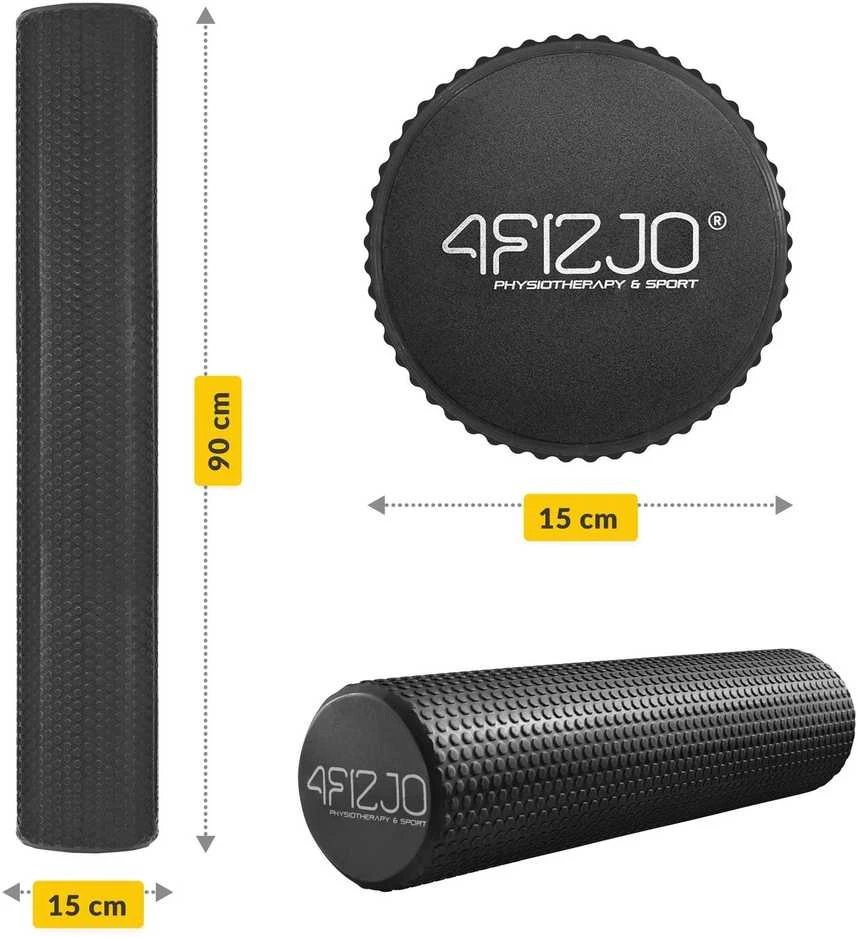 4Fizjo Masažinis volelis su gumbeliais CARE+ 90 cm, juodas