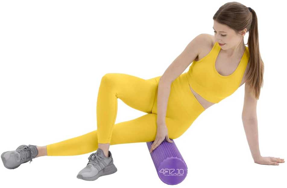 4Fizjo Masažinis volelis su gumbeliais CARE+ 60 cm violetinis