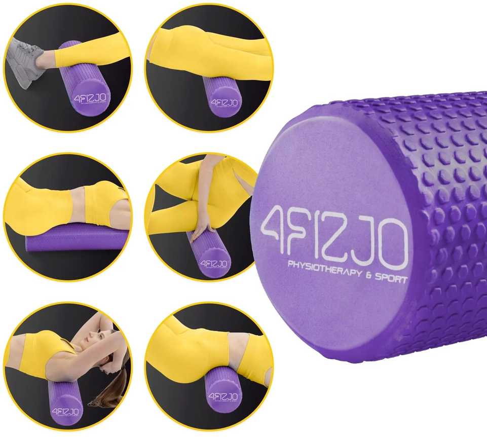 4Fizjo Masažinis volelis su gumbeliais CARE+ 60 cm violetinis