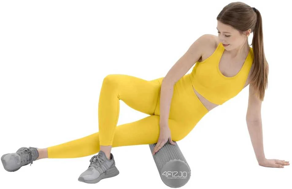 4Fizjo Masažinis volelis su gumbeliais CARE+ 90 cm pilkas