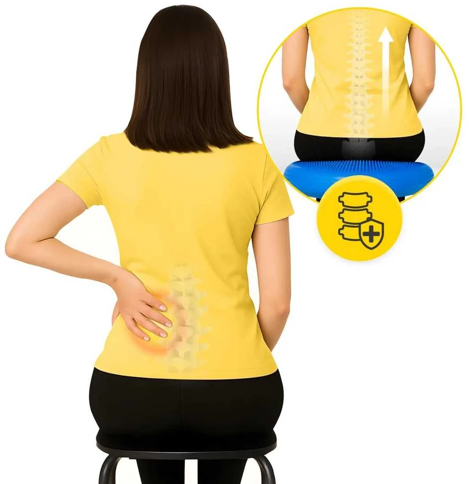 4Fizjo MED+ sensorimotorinė pagalvė 60 cm mėlyna