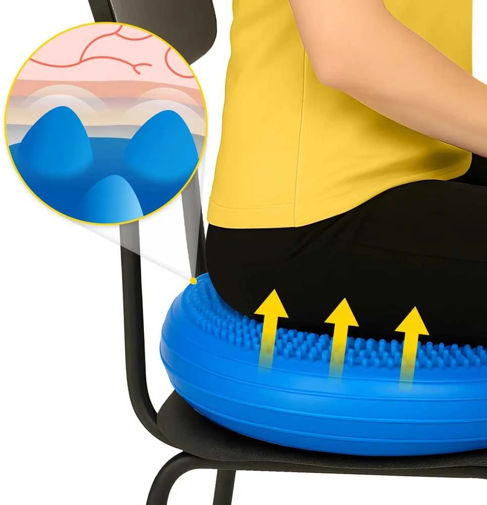 4Fizjo MED+ sensorimotorinė pagalvė 60 cm mėlyna