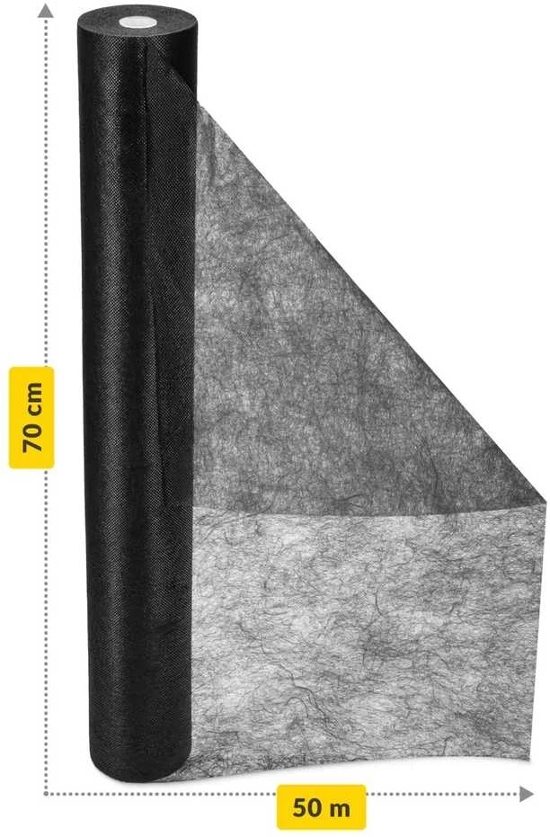 4Fizjo Medicininis įklotas ritinėlyje MED 70 cm x 50 m juodos spalvos