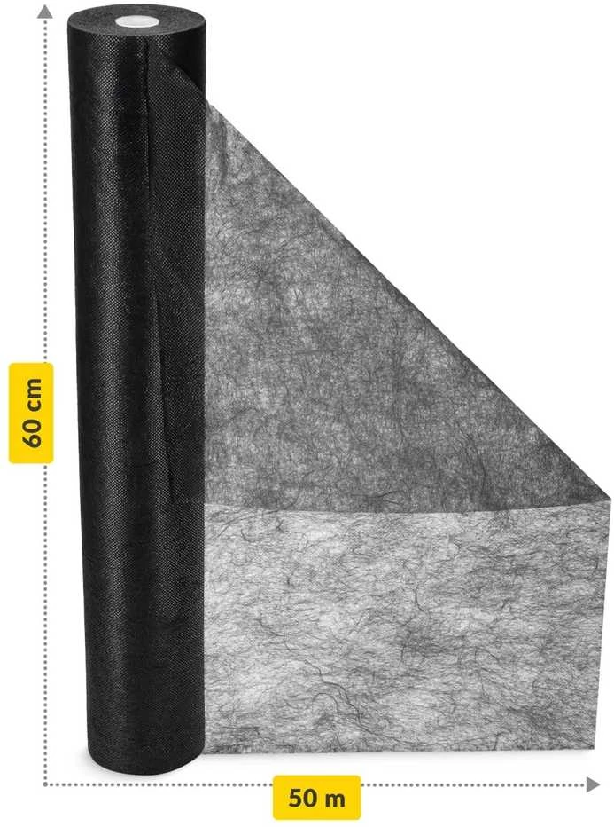 4Fizjo Medicininis įklotas ritinėlyje MED 60 cm x 50 m juodos spalvos