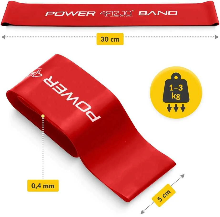4Fizjo MINI POWER BAND 0,4 mm pasipriešinimo juosta mankštai