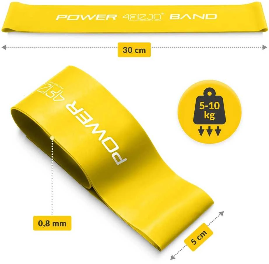 4Fizjo MINI POWER BAND mankštos pasipriešinimo juosta 0,8 mm