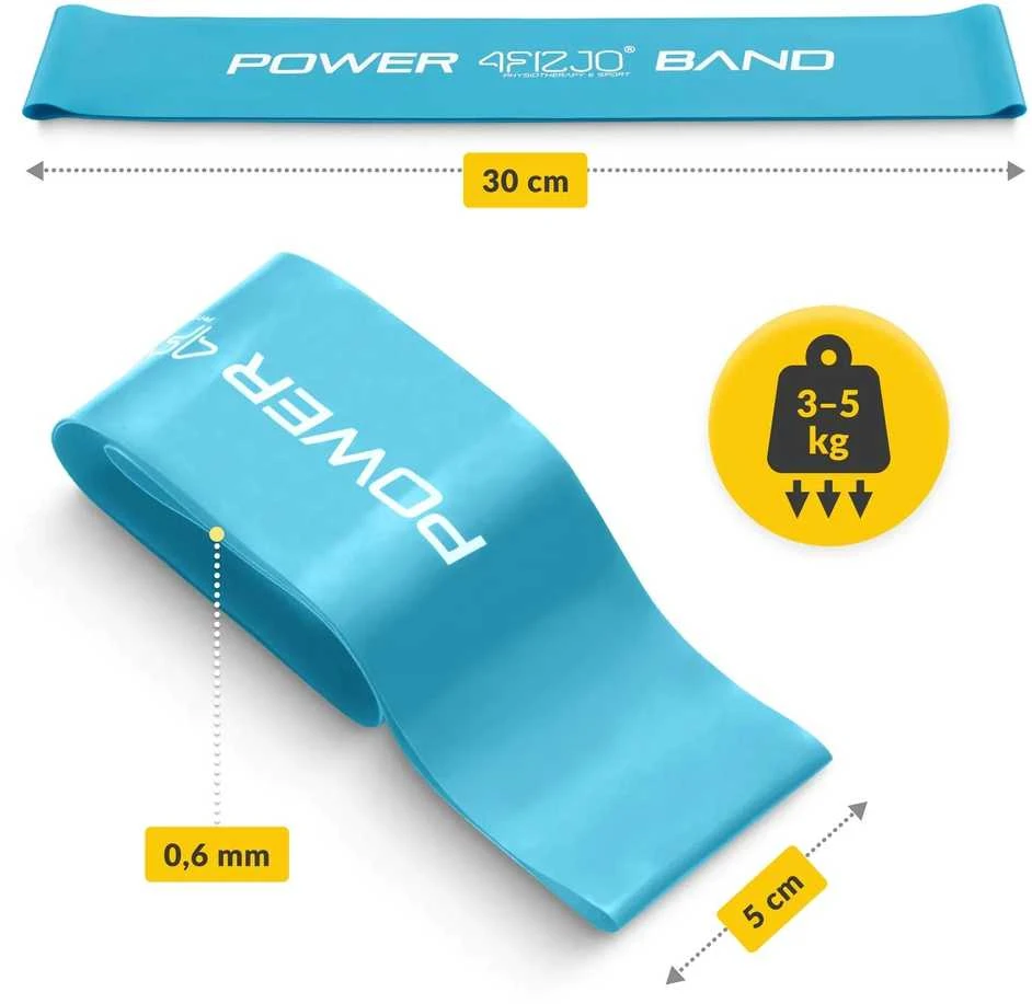 4Fizjo MINI POWER BAND mankštos pasipriešinimo juosta 0,6 mm