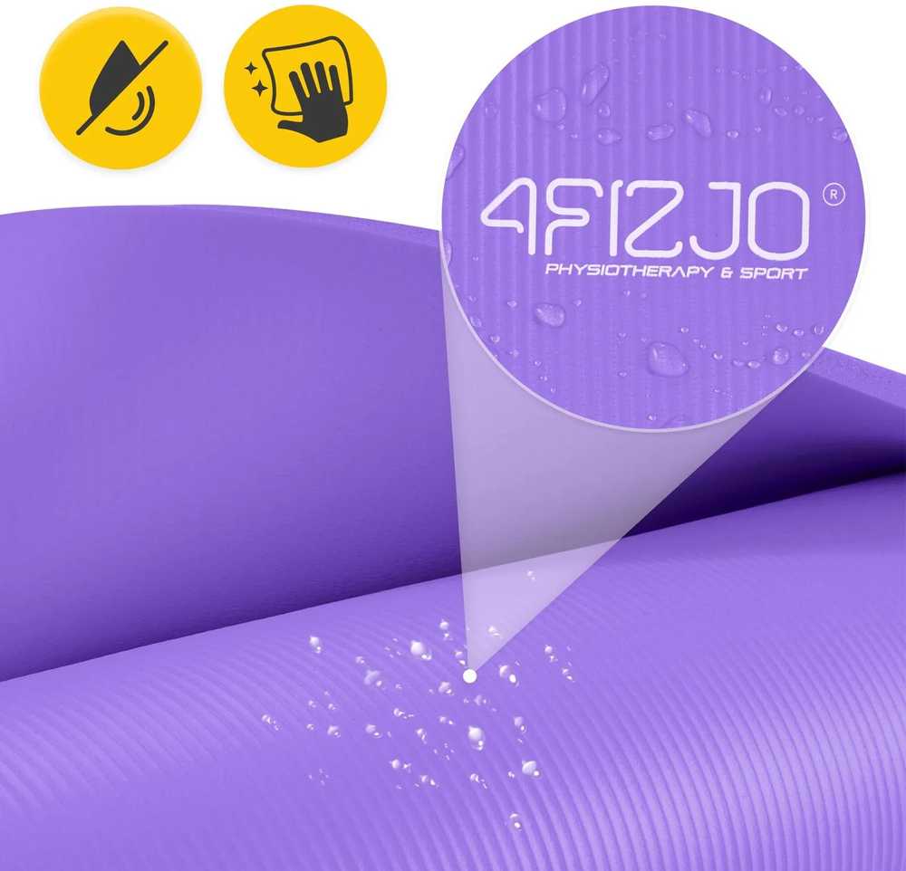 4Fizjo NBR jogos ir fitneso kilimėlis, 180 × 60 × 1,5 cm, violetinis