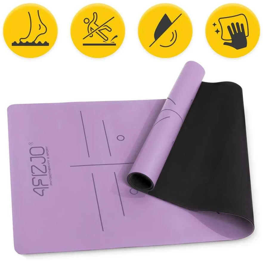 4Fizjo Neslystantis jogos ir mankštos kilimėlis, 4 mm, violetinis