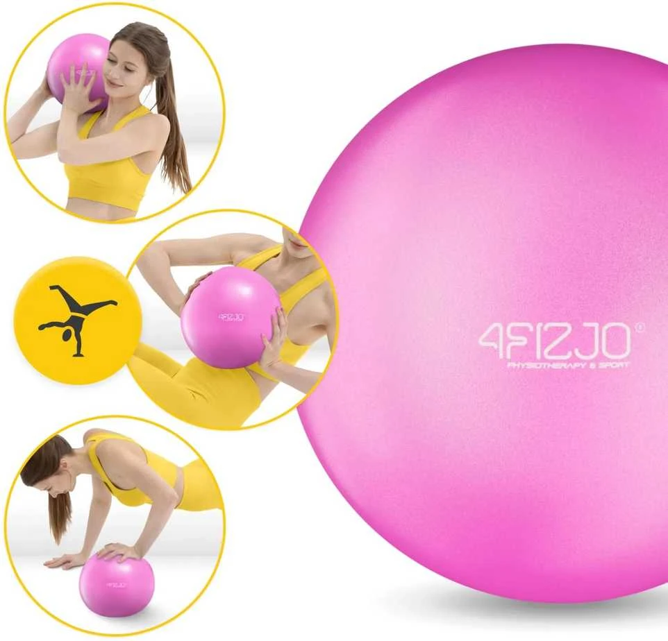 4Fizjo Pilateso ir reabilitacijos kamuolys 22 cm rožinis