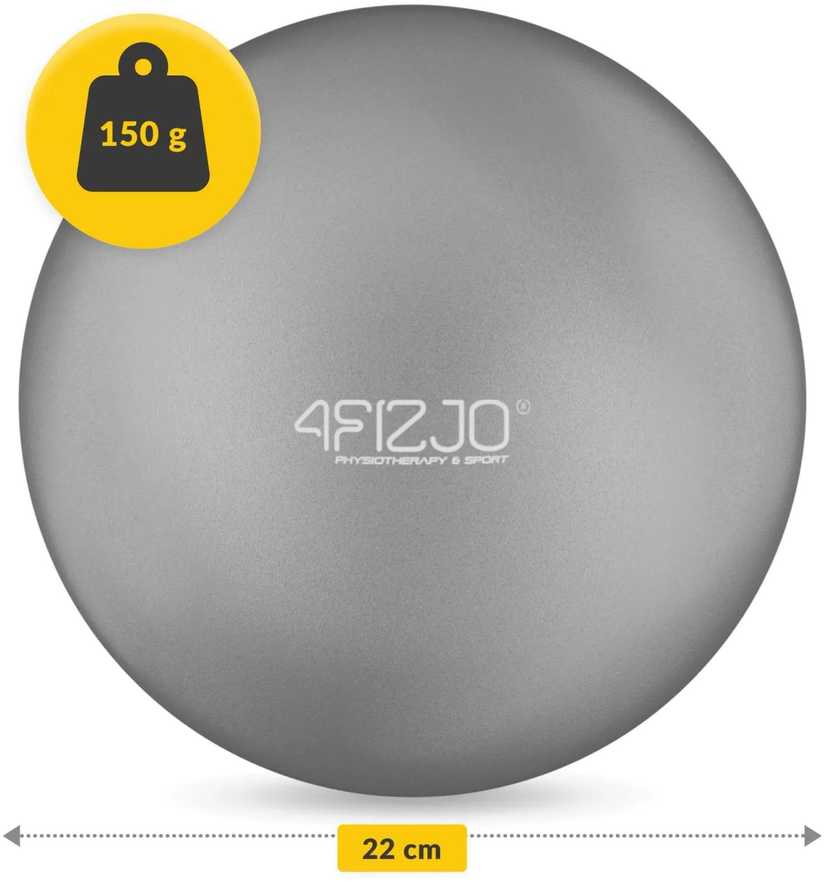 4Fizjo Pilateso ir reabilitacijos kamuolys 22 cm pilkas