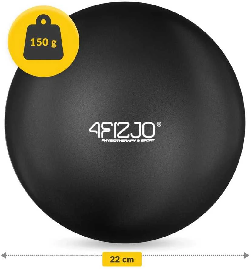4Fizjo Pilateso ir reabilitacijos kamuolys 22 cm, juodas