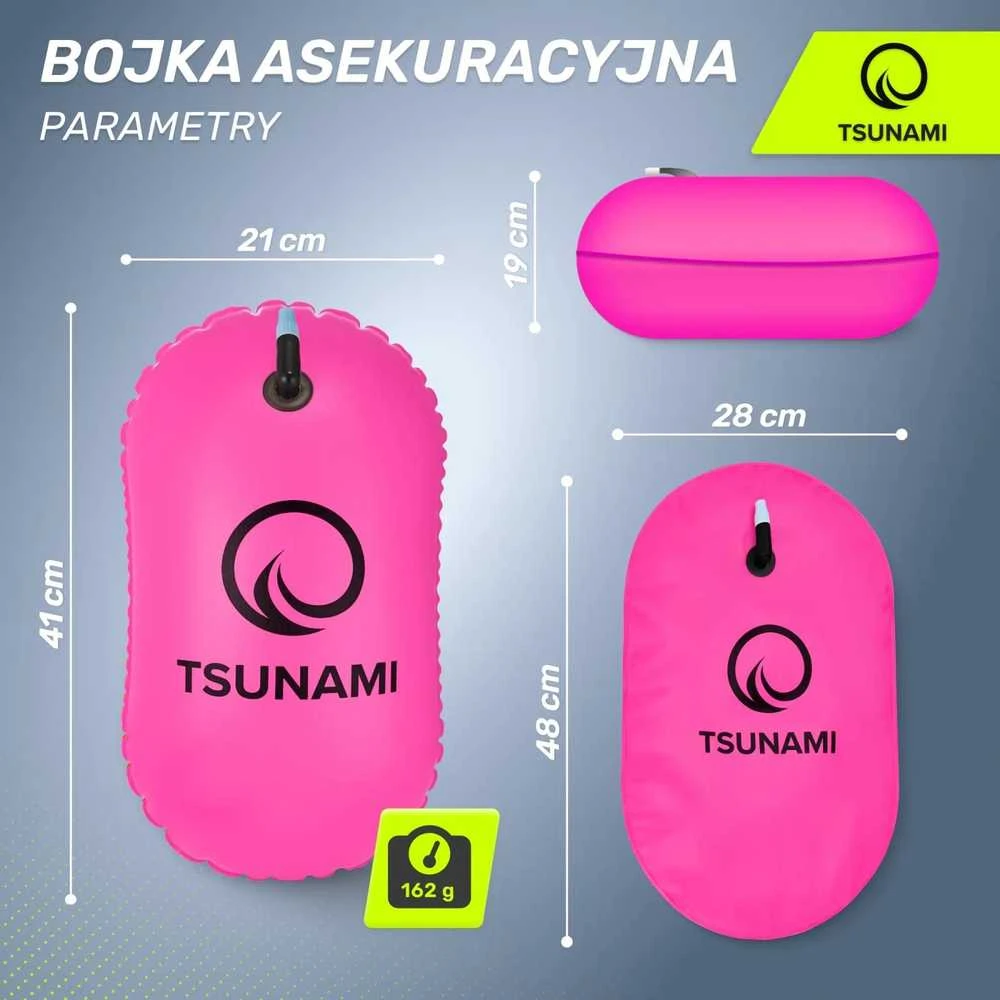4Fizjo Pripučiamas apsauginis plūduras plaukimui TSUNAMI rožinis