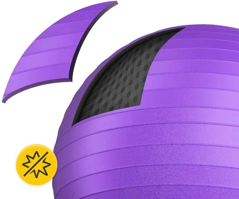 4Fizjo Pripučiamas gimnastikos kamuolys 55 cm violetinis